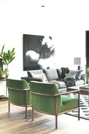 Sitting Room White Walls Grey Couch Green Chairs Home Decor Design Green Chair Living Room Grey Couch Living Room Living Room Green