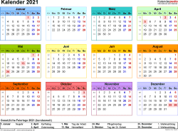 Mit dem excel kalender 2021 könnt ihr euer jahr perfekt durchplanen!. Kalender 2021 Zum Ausdrucken In Excel 19 Vorlagen Kostenlos