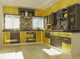 Yellow And Grey Kitchen Kitchen Cupboard Designs Kitchen Interior Design Decor Interior Design Kitchen