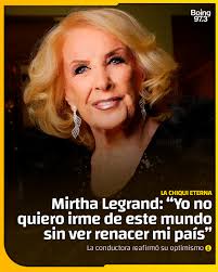 MIRTHA LEGRAND REAFIRMÓ SU OPTIMISMO Y DEJÓ UN MENSAJE DE ESPERANZA PARA EL  PAÍS 👵 Durante una nueva emisión de La Noche de Mirtha, la icónica  conductora emocionó a todos con una