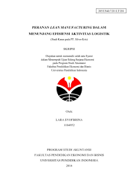 Integrierte betrachtung von logistik und produktion. Peranan Lean Manufacturing Dalam Menunjang Efisiensi Aktivitas Logistik