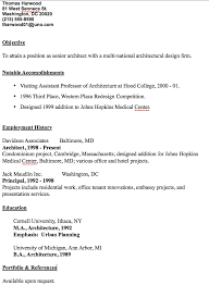 senior architect resume sample