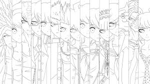 45 best anime line art images in 2016 printable coloring pages. Anime Coloring Pages Danganronpa Coloring And Drawing