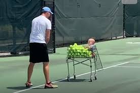 This question is part of the popular game codycross! Baby Boy Helps His Tennis Pro Dad With Practice And It S Too Cute Not To Watch