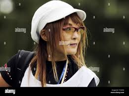 Aya Miyazaki, caddie of Kohki Idoki, stands on the 10th tee box in the  first round of the PGA Championship at Oak Hill Country Club in Rochester,  New York on August 8,