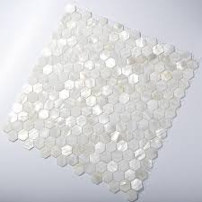 Tst Mother Of Pearl Tiles White Hexagon Shinning Wall Deco Backsplash Shell In 2020 Pearl Tile Wall Deco Shell Tiles