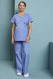 Our goal is to provide quality apparel at excellent value to individuals in the health care community and beyond. Cherokee Flexibles Maternity Mock Wrap Knit Panel Top 2892 Ciel Blue Simon Jersey Healtcare Medical Uniforms