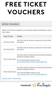Mobile tickets are the easiest and safest way to access tickets to all your favorite events. More Tickets Up For Grabs Free Ticket Vouchers From Ticketmaster Yo Free Samples
