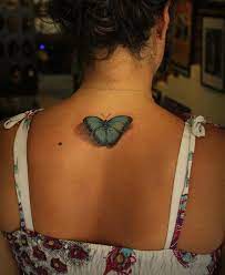 Blue Bluebutterfly Bluebutterfly Butterflytattoo 3dtattoo Realistictattoo White Butterfly Tattoo Realistic Butterfly Tattoo Butterfly Tattoo On Shoulder