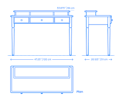 Twin bed size (single uk) click for single / twin bed size bedroom layouts. Ikea Tyssedal Dressing Table Dimensions Drawings Dimensions Com