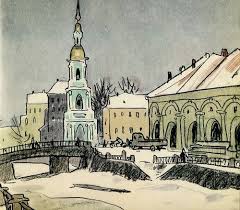 что мне снег что мне зной что мне дождик проливной Leningradskij Albom A Kokorin 1968g Akvarelnye Pejzazhi Illyustracii Plener