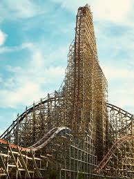 On gemini, you're either blue or red on two coasters racing along parallel tracks. Steel Vengeance Cedar Point Rollercoasters
