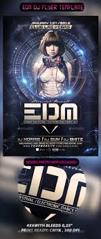 Edm Dj Flyer Template Flyer Template Flyer Edm