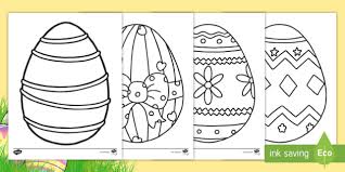 Educational & preschool coloring pages. Easter Egg Coloring Templates Activity Teacher Made