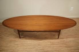 Danish Modern Teak Oval Coffee Table Oval Coffee Tables Coffee Table Table
