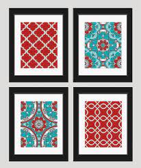 See more ideas about turquoise kitchen, red turquoise, red kitchen. Red And Turquoise Decor Set Of 4 8x10 Art Prints By Inkandnectar 45 00 Turquoise Decor Red Kitchen Decor Turquoise Kitchen Decor