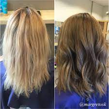 From Blonde Hair To A Darker Natural Brown Color With Lighter Ends Light Hair Color Raw Hair Blonde Hair Color
