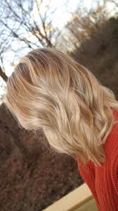 Fall Balayage Blonde Darker Roots With Golden And Ashy Tones Margaret Lee Golden Blonde Hair Color Honey Blonde Hair Color Curled Hairstyles For Medium Hair