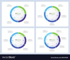 Pie Chart Infographic Templates Divided 4 5 6 7