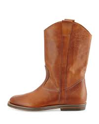 Maison Margiela Distressed Leather Western Boot Brown Leather Western Boots Boots Brown Boots