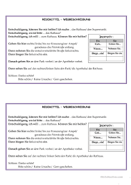 Redemittel Wegbeschreibung Deutsch Daf Arbeitsblatter Bitte um informationen kassel, 1.11.20. redemittel wegbeschreibung deutsch