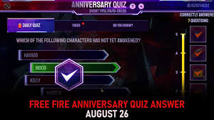 Play over 150,000 trivia quizzes and trivia games. Free Fire 4th Anniversary Quiz Answer August 26th 2021