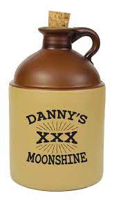 Amazon.com | Thousand Oaks Barrel Co. Personalized Half Gallon Moonshine  Jug - Traditional Old Style, Engraved Glass Whiskey Decanter Bottle with  Natural Cork Stopper and Finger Ring Ideal for XXX Moonshine (B269):