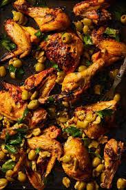 Golden Balsamic Vinegar Chicken With Crushed Olive Dressing Balsamic Vinegar Chicken Olive Recipes Vinegar Chicken