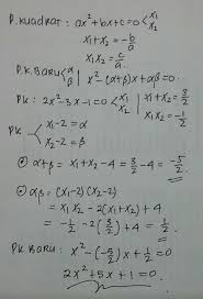 Nilai dari x1 + x2. Jika Akar Akar Persamaan Kuadrat 2x2 5x 3 0 Adalah X1 Dan X2 Maka Nilai 1 X1 1 X2 Adalah Akarkua