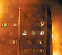 Scene inside the flooded and destoryed ground floor of grenfell tower after it was ravaged by an inferno. Trapped The Grenfell Tower Story Gq