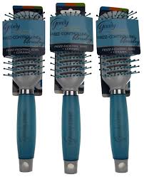 Lot 3 Goody Frizz Controlling Blowdry Hairbrush Ion Infused Bristles Ceramic New Frizz Control Frizz Blow Dry