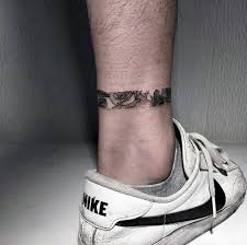 Image Result For Geometric Rose Band Tattoo Band Tattoos For Men Ankle Band Tattoo Leg Band Tattoos