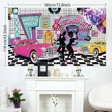 He was decorated for his services in the military (decorate) make more attractive by adding ornament, colour, etc. Blulu 50 S Theme Party Decorations Rock And Roll Party Backdrop Party Banner Classic 50s Backdrop Banner For 1950 S Party Decorations