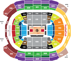 scotiabank arena seating map toronto raptors