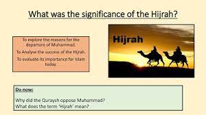 The flight of muhammad and his followers from mecca to yathrib ( later medina) in 622 ce, which forms the first year of the islamic era ( ah 1) improvement. What Was The Significance Of The Hijrah Ppt Download