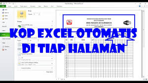 Cara Membuat Kop Di Excel Agar Muncul Di Setiap Halaman Youtube