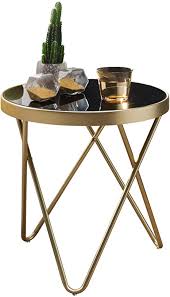 Homfa bambus 2er nachttisch nachtschrank nachtkommode mit offenem fach sofatisch stapelbar beistelltisch für wohnzimmer schlafzimmer 42x28x63cm. Wohnling Design Beistelltisch Dana 42x46x42cm Couchtisch Rund Schwarz Matt Gold Designer Glas Wohnzimmertisch Modern Glastisch Mit Metallgestell Kleiner Sofatisch Runder Metalltisch Wohnzimmer Amazon De Kuche Haushalt