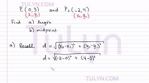 How to find the length of a line segment using the coordinates of the endpoints. Finding Length And Midpoint Of Line Segment Youtube