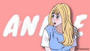 Maybe you would like to learn more about one of these? Anime Girl Cute Cartoon Charakter Mit Blonden Haaren Und Schonen Wandsticker Teenager Manga Anime Myloview De