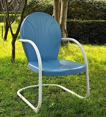 Inspired By The Classic 1940s Era Art Deco Design Our Griffith Metal Lawn Chair Has The Same Feel Metal Outdoor Chairs Metal Lawn Chairs Metal Patio Chairs