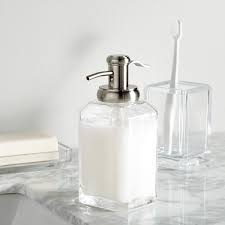 32 mm x 24 mm clear shrink bands 144/bag. Clear Glass Countertop Bathroom Set The Container Store