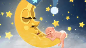 Sleeping Boy On The Moon In The Clouds Sleeping Boy Baby Lullabies Sleeping Songs