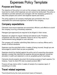 If you're the person tasked with writing the policy, you may be involved in quite a juggling act, as you have to balance the needs of employees with the needs of the company. Free Expense Reimbursement Policy Templates Best Practices