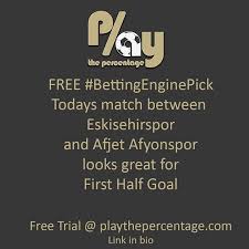 Eskisehirspor Vs Afjet Afyonspor Be Sure To Follow Us Playthepercentage Link In Bio Footballstats Bettingtips Bettingtipster F Betting Advice Domzale Bio