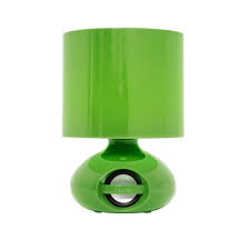 12.5 (w) x 8.5 (h) x 17.5 (l) inches. Ihome 8 5 In Green Led Speaker Desk Lamp Ihl106 Green The Home Depot