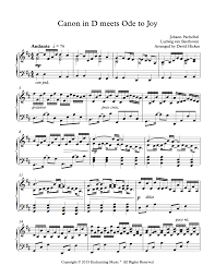 Canon In D Meets Ode To Joy Piano Sheet Music Free Piano Music Sheet Music