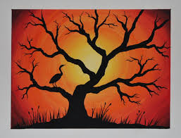 Create your very own sunset painitng with acrylics. New Acrylic Painting On Canvas Of A Sunset And A Crane This Is Not A Tutorial Just The Proces Acrylic Painting Canvas Silhouette Painting Landscape Paintings