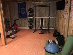 Find this pin and more on weight room flooring by greatmats. The Unfinished Room In The Basement Is Now My Favorite Place In My House Homegym