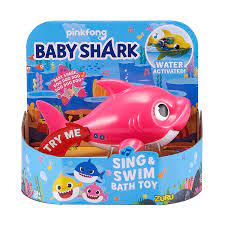 1 x baby shark robo alive. Robo Alive Junior Baby Shark Battery Powered Sing And Swim Bath Toy By Zuru Mommy Shark Pink Walmart Com Walmart Com