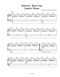 Petition to bring back damned for black ops 4. Cod Zombies Theme Piano Sheet Music Music Sheet Collection